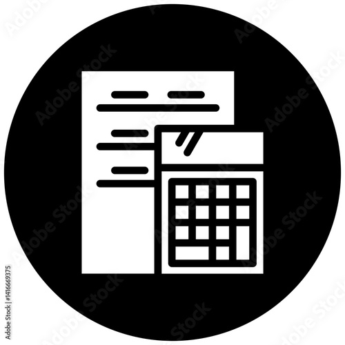 Vector Design Calculating Icon Style