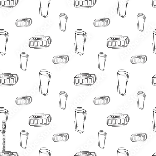 kitchen utensil pattern. kitchenware seamless pattern. doodle cooking utensil seamless pattern. doodle kitchen background