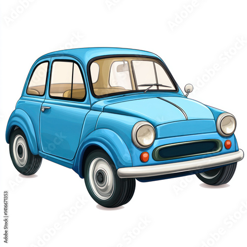 retro car isolated on white background