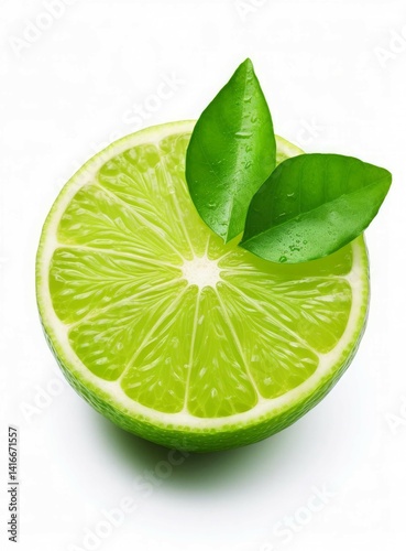 Fresh Lime With Water Splash, Lime, Fresh Lime Slices