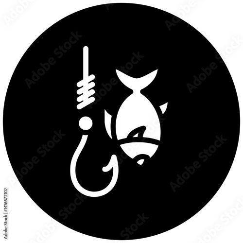 Vector Design Fish Hook Icon Style