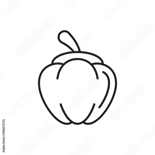 Bell Pepper Icon vector stock illustration