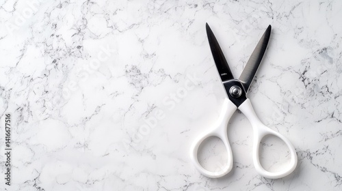 Wallpaper Mural Simple white scissors on textured background minimalist photography Torontodigital.ca