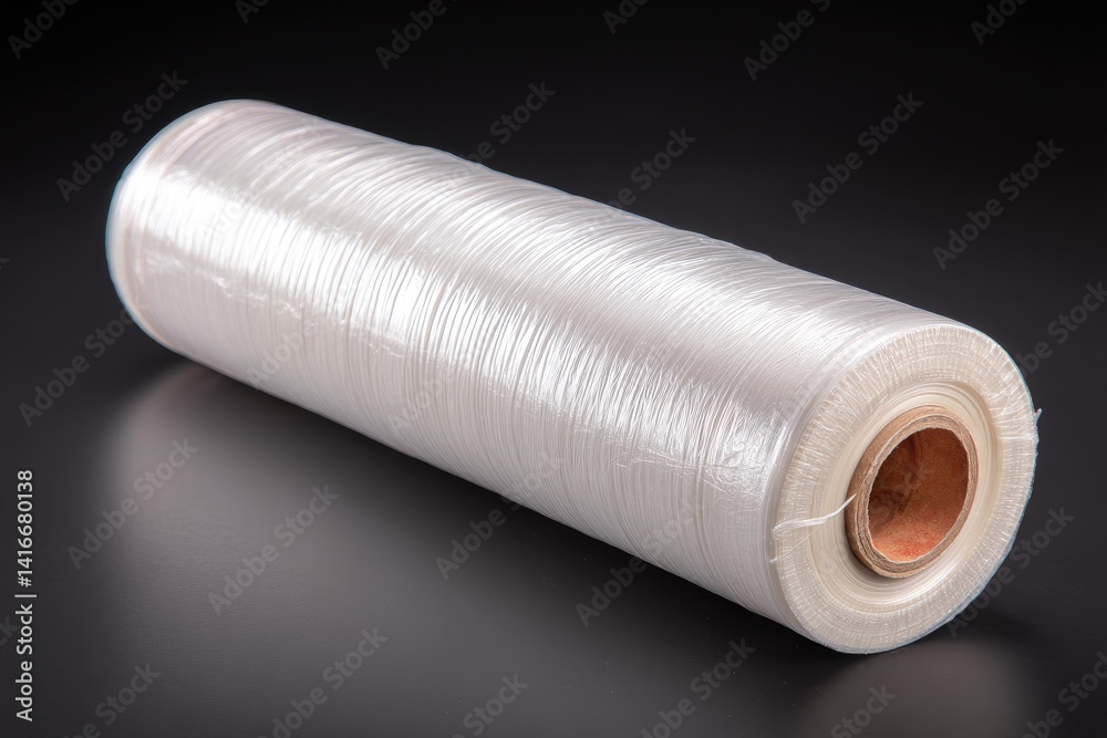 Roll of clear plastic wrap