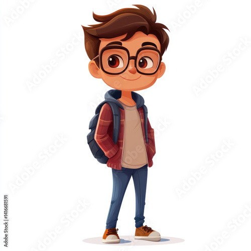 funny cartoon casual man
