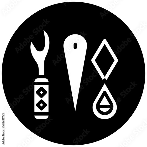 Sewing Tool Icon Style