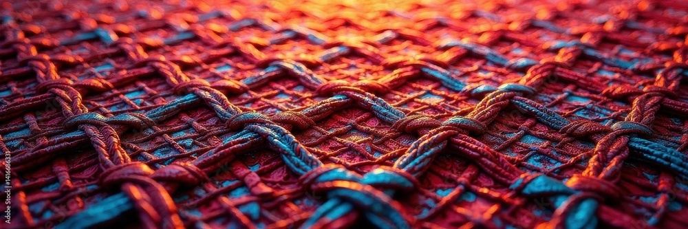 Intricate woven textile showing repeating design, dynamic, close-up, repeat Intricate woven textile showing repeating design, dynamic, close-up, repeat