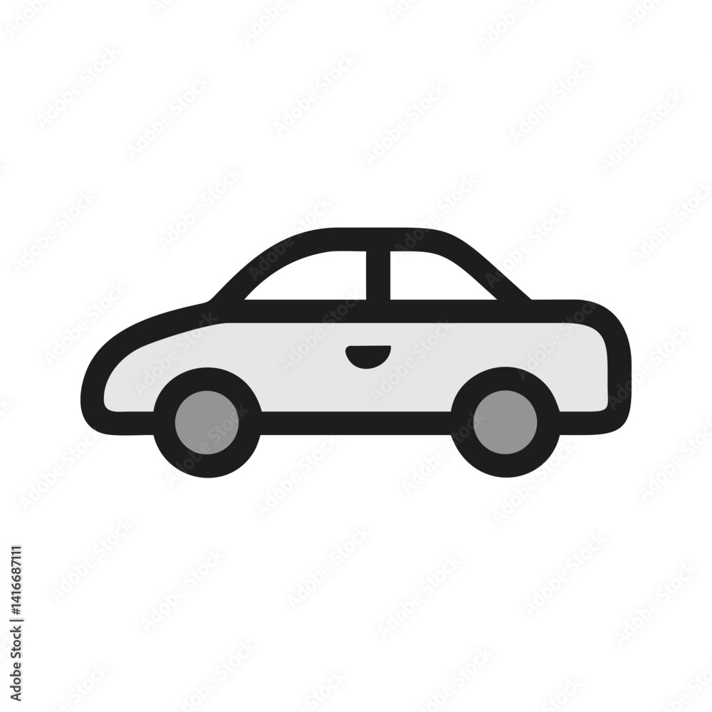 Car Door Icon Representing Vehicle Body Parts and Access Car Door Icon Representing Vehicle Body Parts and Access