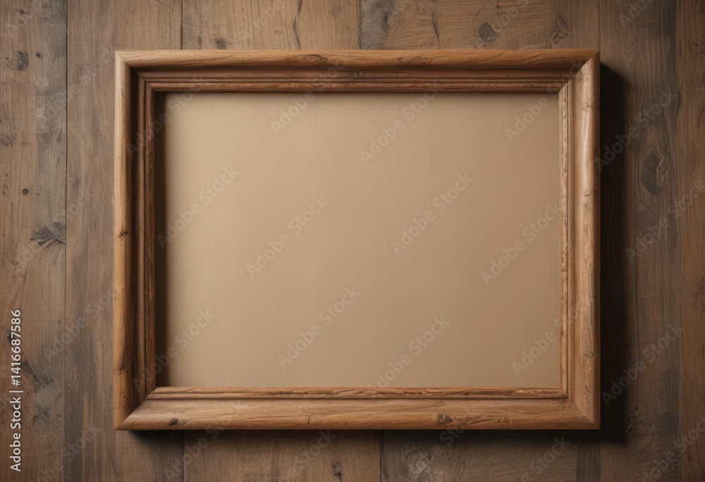 Fototapeta premium Rustic wood frame collage mockup, diverse images, image, photography