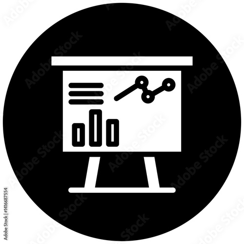 Statistics Presentation Icon Style