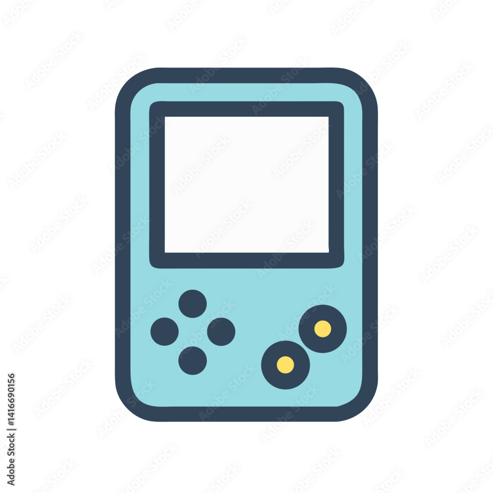 Portable Game Console Icon Representing Handheld Gaming and Entertainment Device Portable Game Console Icon Representing Handheld Gaming and Entertainment Device