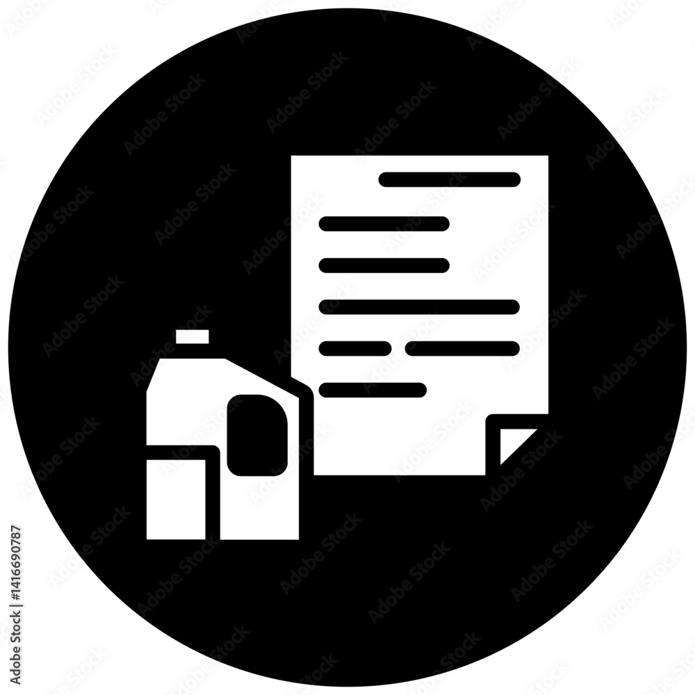 Oil Data Report Icon Style Oil Data Report Icon Style