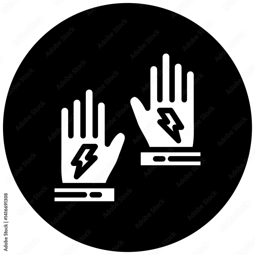 Obraz premium Electrician Gloves Icon Style