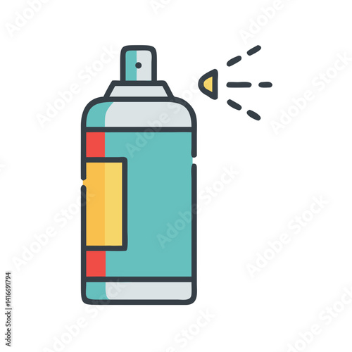 Spray Can Icon Representing Artistic Graffiti and Urban Street Art