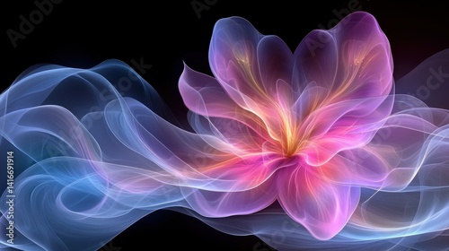 Abstract Flower in Motion