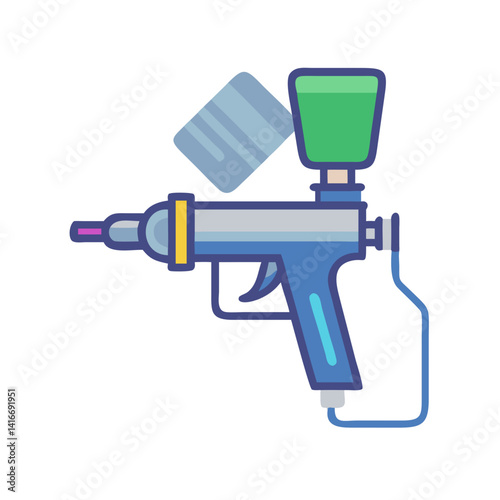 Spray Paint Gun Icon Representing Automotive Refinishing and Vehicle Painting