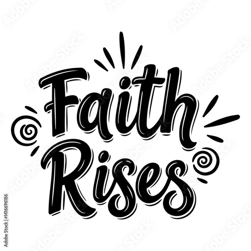 Bold, hand-lettered quote, perfect for faith-based marketing materials or inspirational posters.  Use for social media graphics, website banners, or print.