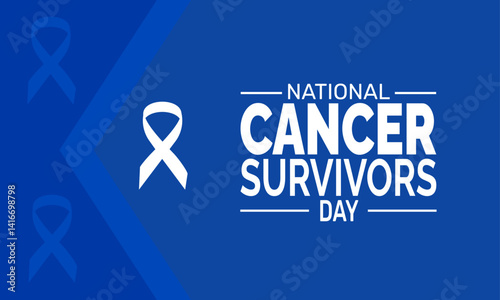 National Cancer Survivor’s Day  holiday design. Perfect for banners, posters, greeting cards, and social media. Includes colorful illustration and elegant typography for a joyful and professional look