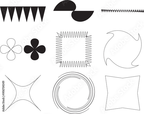 different shapes design for templates.