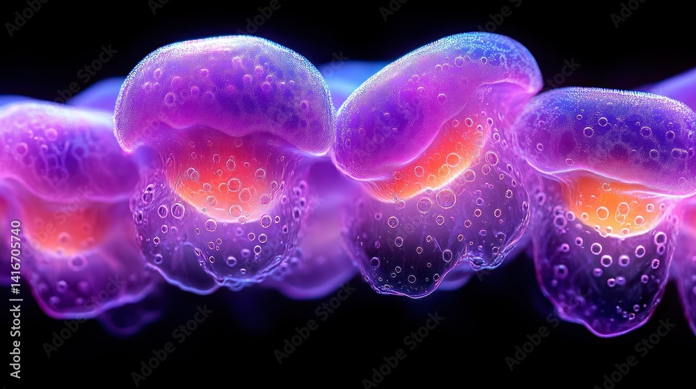 Abstract jellyfish cells