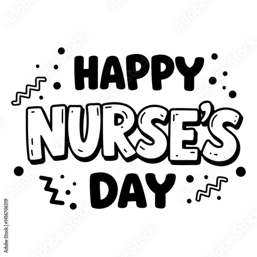 Bold, stylized graphic design perfect for celebrating Nurses Day. Ideal for social media, marketing campaigns, and educational materials.