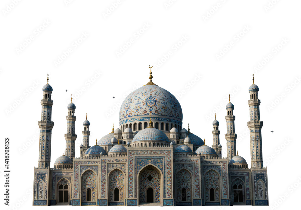Fototapeta premium Isolated Beautiful Mosque Architecture
