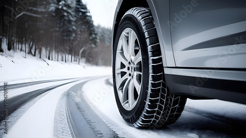 Winter road, Snow, Car tire