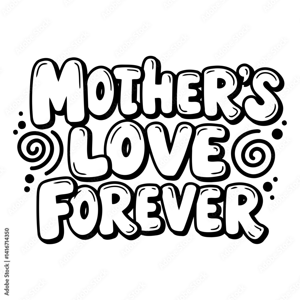 Obraz premium Bold, fun, and whimsical graphic design perfect for Mother's Day marketing or educational materials. Use for advertising, social media, or posters.
