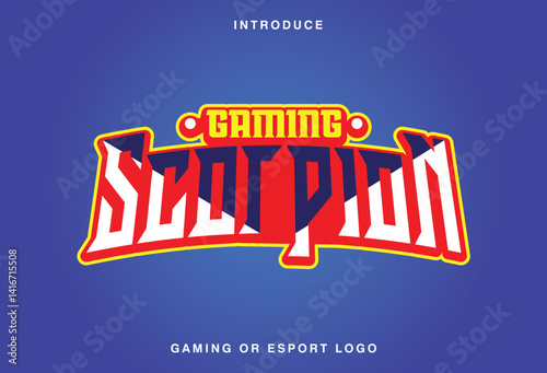 Name Gaming  Scorpion Esport Logo Design Vector