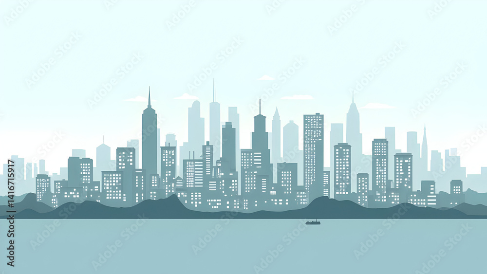 Obraz premium chicago skyline in winter