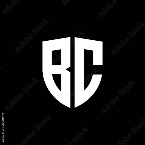 Letter bc or cb logo template