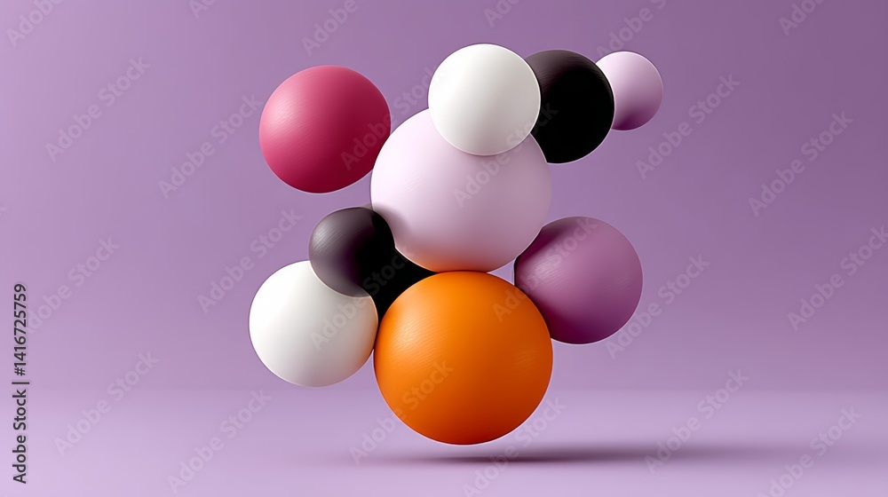 Bunch of colorful balls are floating in the air. The balls are of different sizes and colors, creating a dynamic and playful scene. Concept of fun and creativity Bunch of colorful balls are floating in the air. The balls are of different sizes and colors, creating a dynamic and playful scene. Concept of fun and creativity
