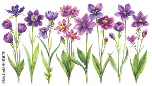 The most beautiful flower is extinct Clipart Watercolor 
