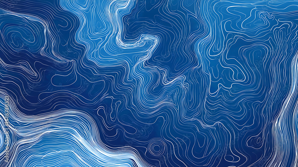 Fototapeta premium Abstract Blue Digital and Geometric Design Elements