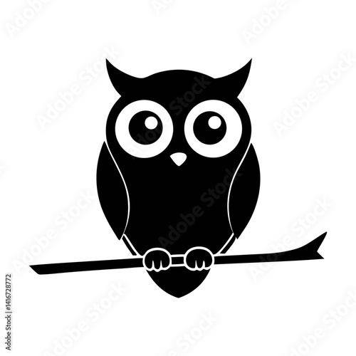 owl on white background