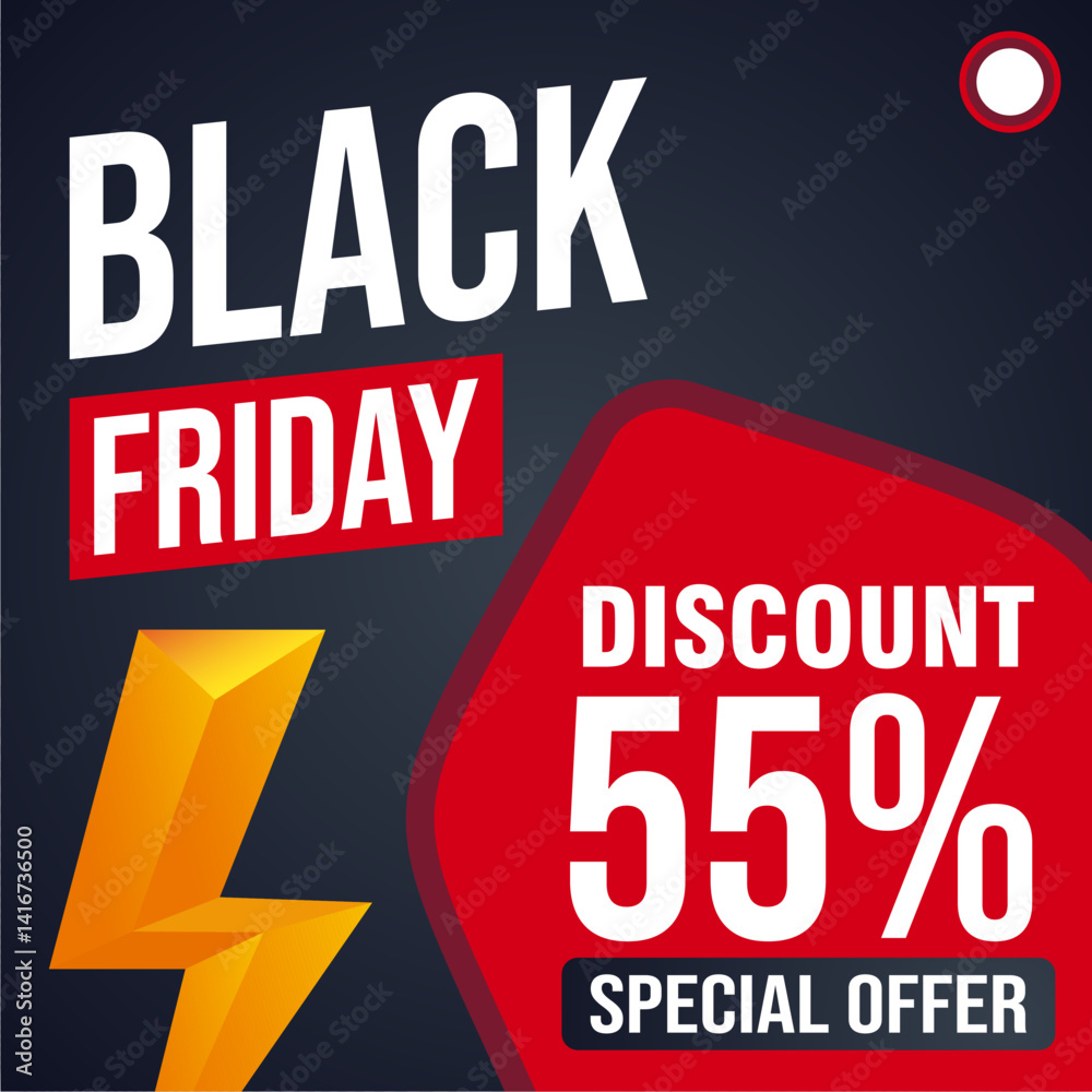 Fototapeta premium 55% Off Sale Banner - Best Price Promotion