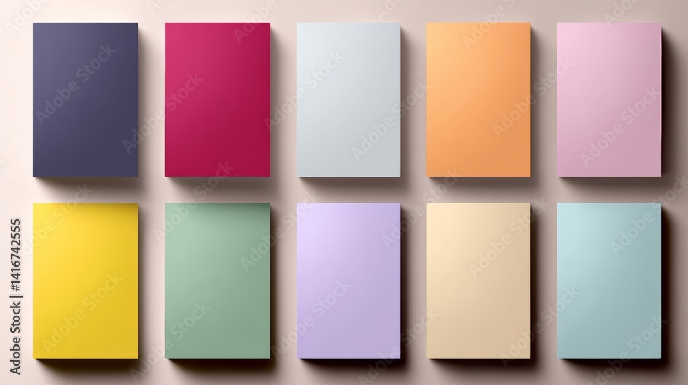 Set of colorful boxes arranged in a row. Each box has a different color and is labeled with a number. The boxes are arranged in a way that creates a visually appealing pattern Set of colorful boxes arranged in a row. Each box has a different color and is labeled with a number. The boxes are arranged in a way that creates a visually appealing pattern