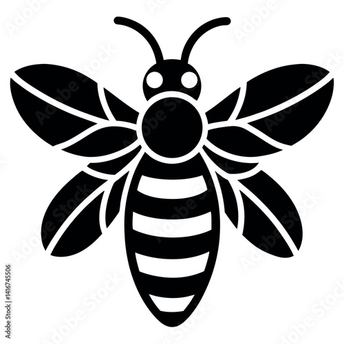 Flat-design-bee-vector-icon--bold-colors 