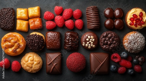 Assorted gourmet sweets and chocolates