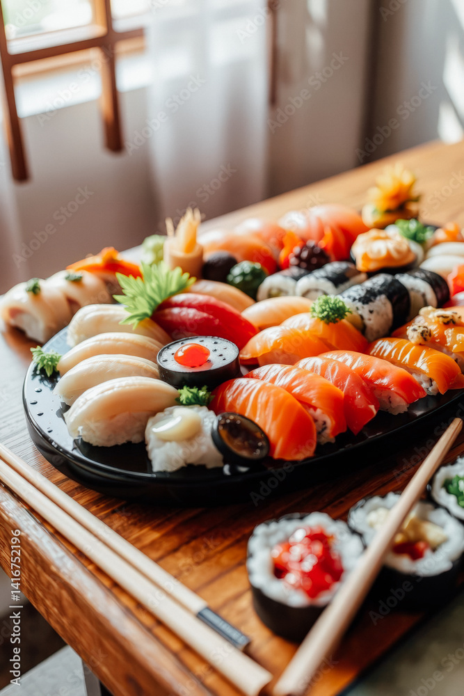 Extensive Sushi Platter, Ready to Eat