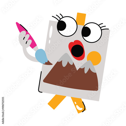 Canvas vector Sticker. Eps 10 file