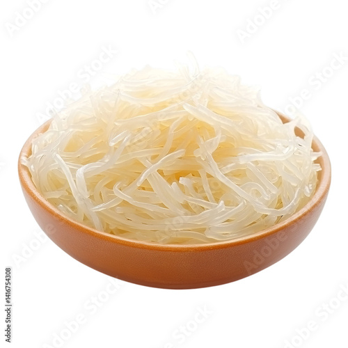 Shredded daikon radish in bowl fresh vegetable salad ingredient healthy food preparation recipe idea