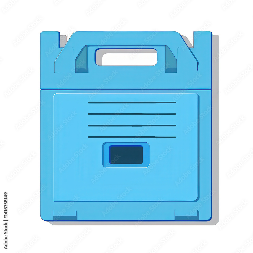 A blue storage container with a secure lid, positioned on a clean surface, showcasing its design and functionality for organizing items efficiently , isolated on white or transparent png A blue storage container with a secure lid, positioned on a clean surface, showcasing its design and functionality for organizing items efficiently , isolated on white or transparent png