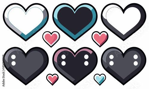 set of hearts
