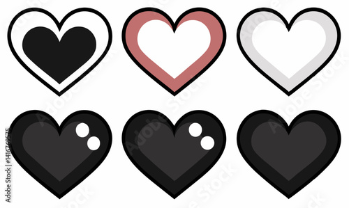 set of hearts