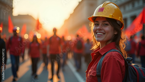 Dynamic Labour Day Imagery: Capturing Worker Solidarity and Civil Advocacy for Modern Editorial Campaigns with Premium Photo Stock Visuals
