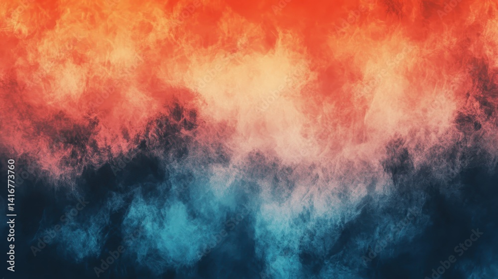 Obraz premium Colorful abstract background with vibrant orange, blue, and dark hues creating a dynamic and artistic texture for graphic design and digital art projects.