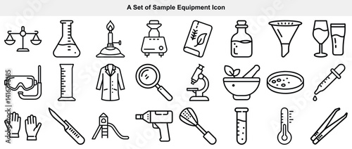  Sample Equipment Icons Vector Set