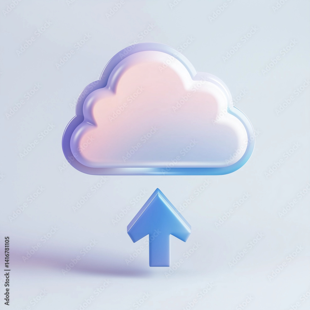Uploading dreams to the cloud, a pastel-hued digital journey of effortless storage. Uploading dreams to the cloud, a pastel-hued digital journey of effortless storage.