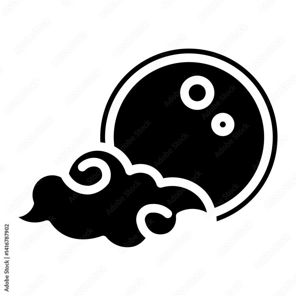 Obraz premium moon Solid icon